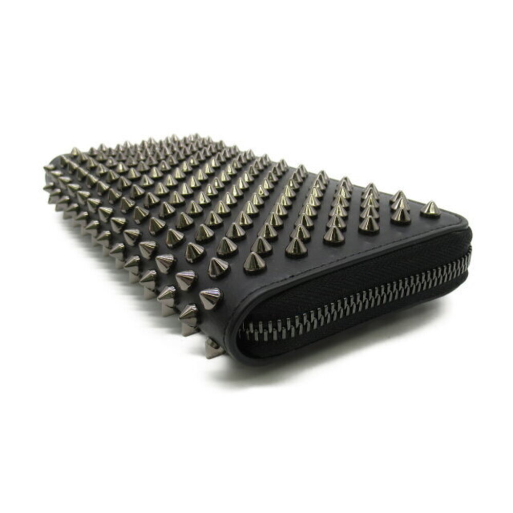 Christian Louboutin Panettone Studded Wallet Calfskin Leather Black - Picture 4 of 7